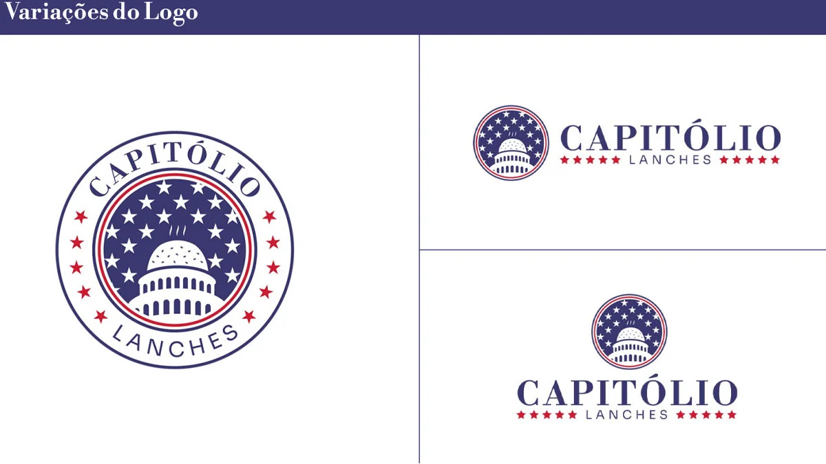 Variações do logotipo Capitólio Lanches