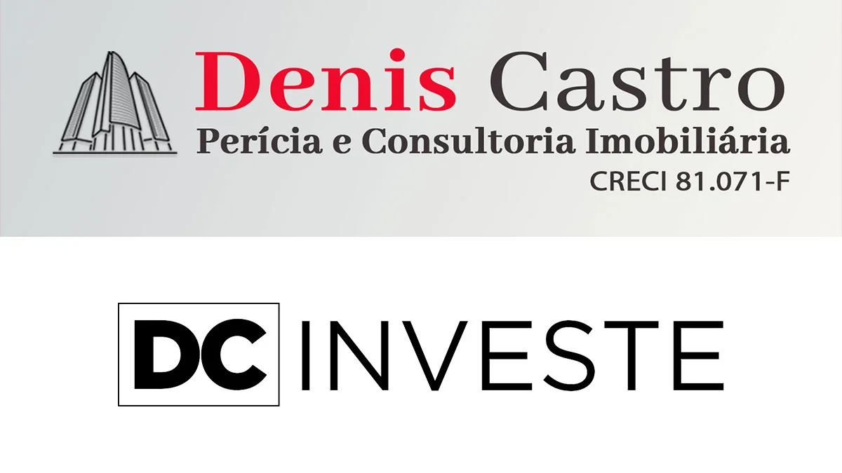 Logotipos Denis Castro Perícia e Consultoria Imobiliária e DC Investe